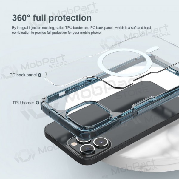 Apple iPhone 14 Plus ümbris „Nillkin Nature Magnetic“ (sinised) Apple iPhone 14 Plus ümbris „Nillkin Nature Magnetic“ (sinised)