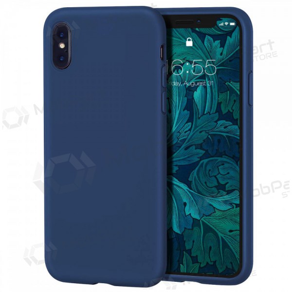 Apple iPhone 13 mini ümbris - Liquid Silicone 1.5mm (tumesinine)