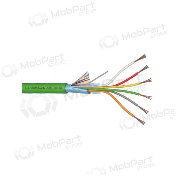ELAN halogenivaba, varjestatud turvakaabel 6x0.22 (roheline)