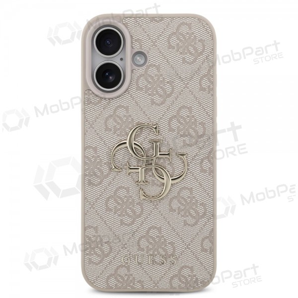 Apple iPhone 17 ümbris - Guess PU 4G Metal Logo (roosa)