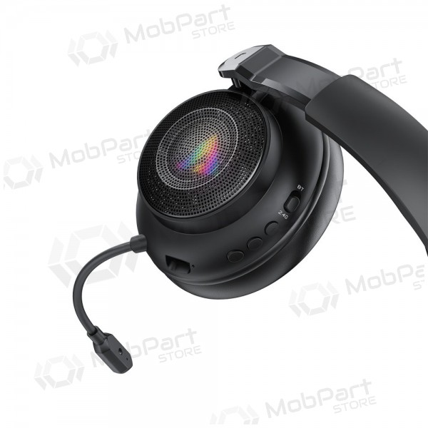 Juodos belaidės žaidimų ausinės Acefast H15 Gaming su mikrofonu USB-C