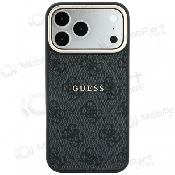 Apple iPhone 18 Pro ümbris - Guess PU Leather 4G Gold Frame Embossed MagSafe (must)