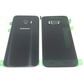 Samsung G930F Galaxy S7 patareipesade kaas (tagakaas) (mustad) (kasutatud grade A, originaalne)