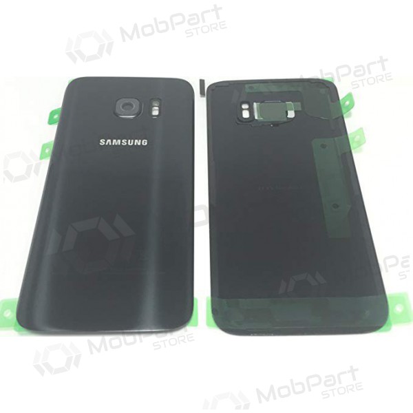 Samsung G930F Galaxy S7 patareipesade kaas (tagakaas) (mustad) (kasutatud grade A, originaalne)