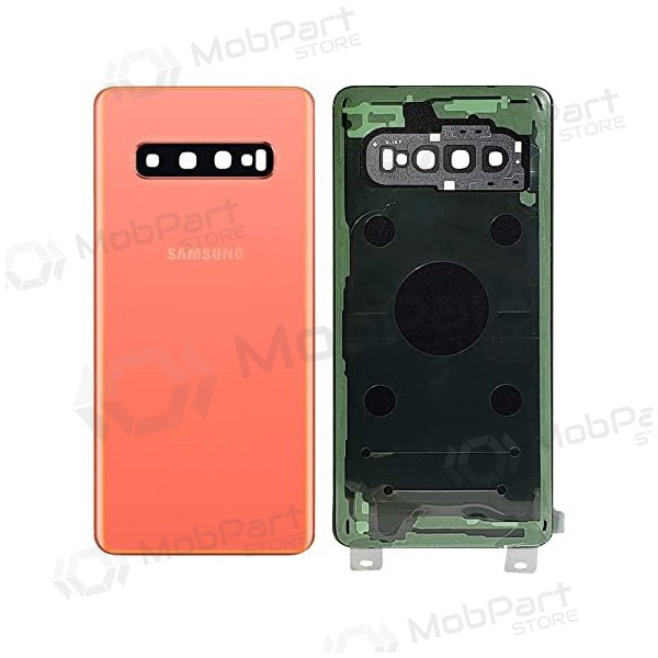 Samsung G973 Galaxy S10 patareipesade kaas (tagakaas) roosi värvi (Flamingo Pink) (kasutatud grade C, originaalne) Samsung G973 Galaxy S10 patareipesade kaas (tagakaas) roosi värvi (Flamingo Pink) (kasutatud grade C, originaalne)