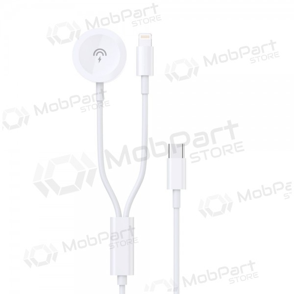 USB-C kaabel Dudao A12MAX-2in1 USB-C iWatchile / Lightning 1.2 m