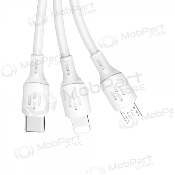 USB-kaabel Dudao L8A-3in1 USB-A kuni USB-C / Micro USB / Lightning 1.2 m