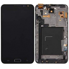 Samsung N7000 Galaxy Note ekraan (mustad) (koos raamiga) (service pack) (originaalne)