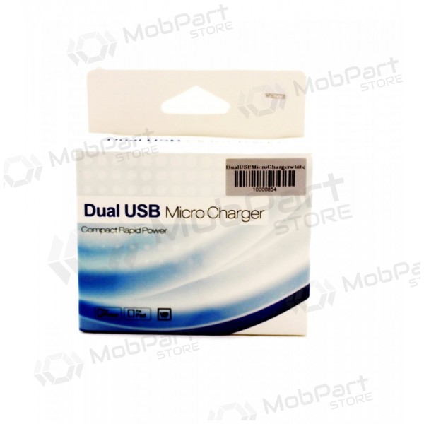 Autolaadija (USB) (big/long) valged (0.6A)