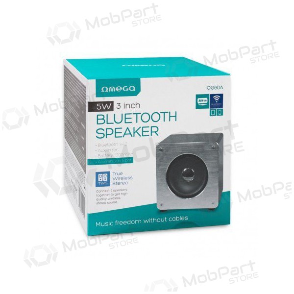 Bluetooth kaasaskantav kõlar OMEGA WOODEN OG60A (MicroSD, vabakäeseadmega, AUX,FM) (hall) Bluetooth kaasaskantav kõlar OMEGA WOODEN OG60A (MicroSD, vabakäeseadmega, AUX,FM) (hall)
