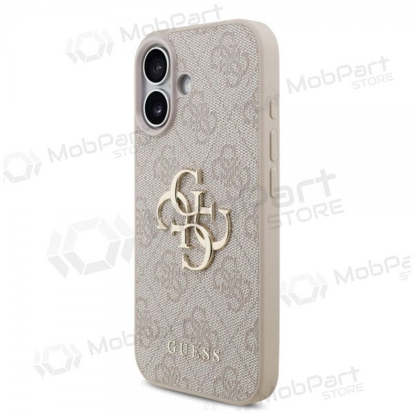 Apple iPhone 17 ümbris - Guess PU 4G Metal Logo (roosa)