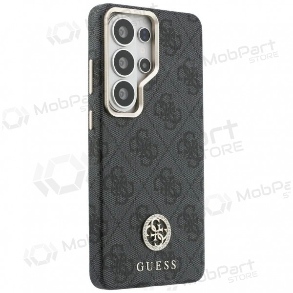 Samsung Galaxy S26 Ultra ümbris - Guess PU Leather 4G Strass Logo Gold Frame Magnetic (must)