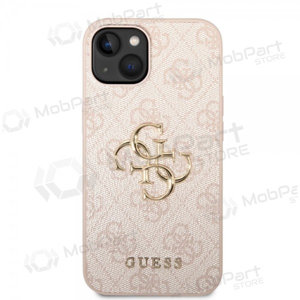 Apple iPhone 14 ümbris - Guess PU 4G Metal Logo (roosa)