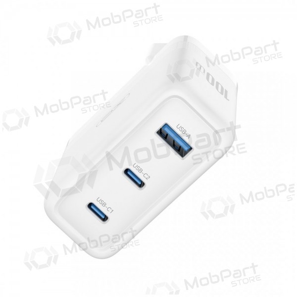 Telefonilaadija XO CE35 100 W 2x USB-C + USB-A valge