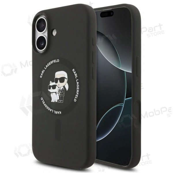Apple iPhone 17 ümbris - Karl Lagerfeld Liquid Silicone Karl and Choupette MagSafe (must)