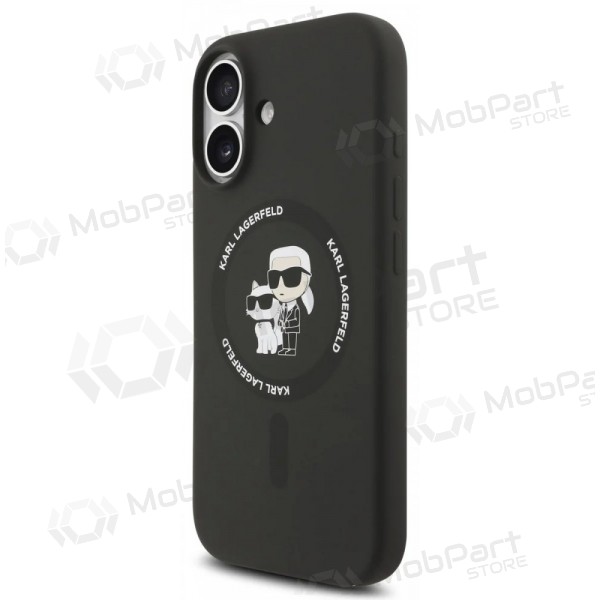 Apple iPhone 17 ümbris - Karl Lagerfeld Liquid Silicone Karl and Choupette MagSafe (must)