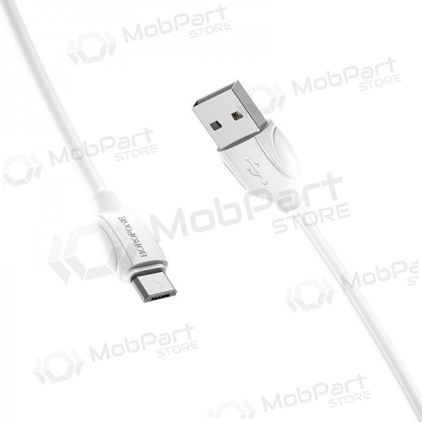 USB kaabel Borofone BX19 USB-A to MicroUSB 1.0m valged