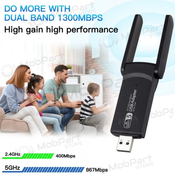 USB Wi-Fi adapter Reach UWA-1 1300Mbps 802.11ac/a/b/g/n mustad