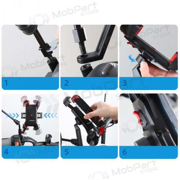 Telefono laikiklis motociklui Joyroom JR-ZS288 mustad