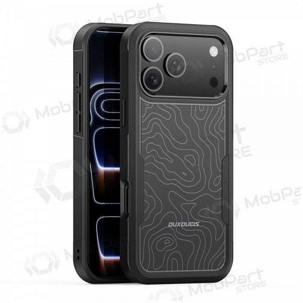 Apple iPhone 17 Pro, 18 Pro ümbris - Dux Ducis Shld must (Contour Pattern)
