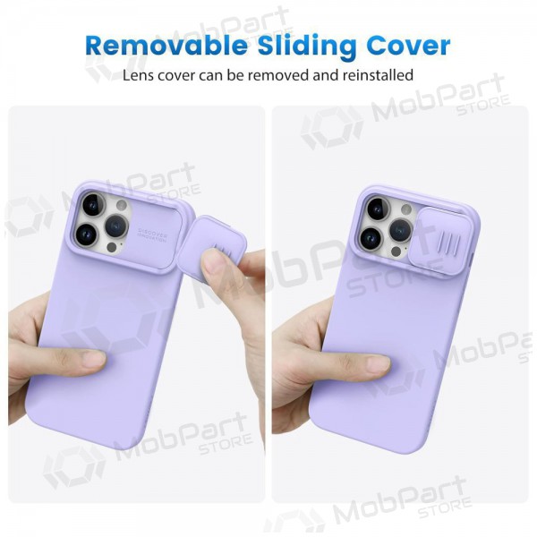 Apple iPhone 15 Plus ümbris „Nillkin Silicone“ (šviesiai lilla) Apple iPhone 15 Plus ümbris „Nillkin Silicone“ (šviesiai lilla)