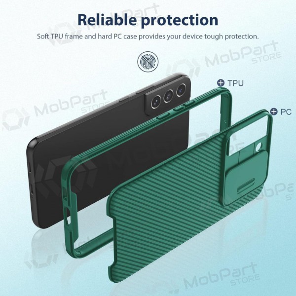 Samsung Galaxy S24 ümbris „Nillkin CamShield Pro“ (roheline) Samsung Galaxy S24 ümbris „Nillkin CamShield Pro“ (roheline)