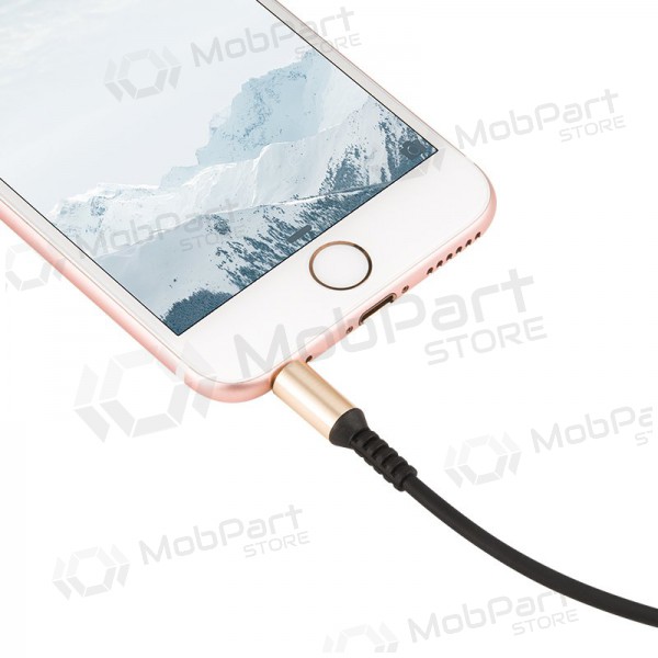 Audio adapter Hoco UPA02 AUX 3,5mm į 3,5mm (mustad) Audio adapter Hoco UPA02 AUX 3,5mm į 3,5mm (mustad)