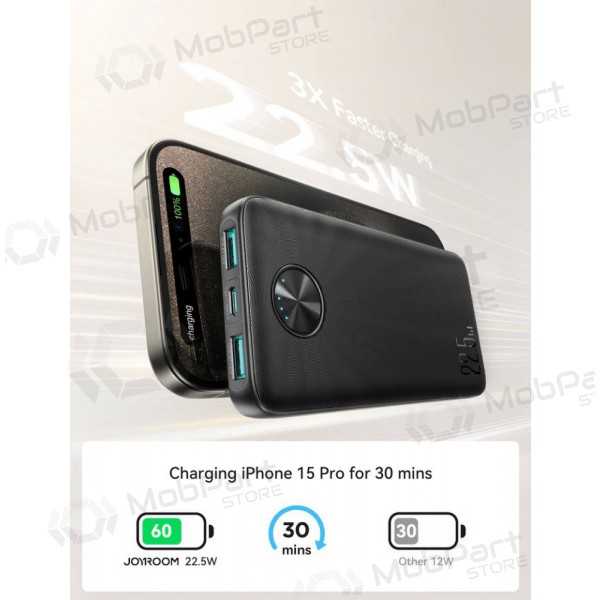 Väline patarei / aku Power Bank Joyroom JR-PBF15 22.5W 10000mAh must Väline patarei / aku Power Bank Joyroom JR-PBF15 22.5W 10000mAh must