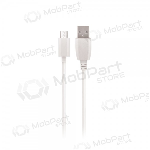 USB kaabel Maxlife microUSB (valged) 1.0m