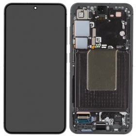 Ekranas Samsung S921 S24 su lietimui jautriu stikliuku ja rėmeliu Onyx Black originaalne (service pack)