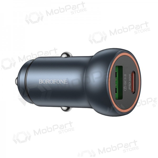 Autolaadija Borofone BZ32A USB-C/USB-A 30W hall