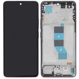 Ekranas Xiaomi Redmi Note 14 5Gkoos  lietimui jautriu stikliuku ja rėmeliu Black OLED
