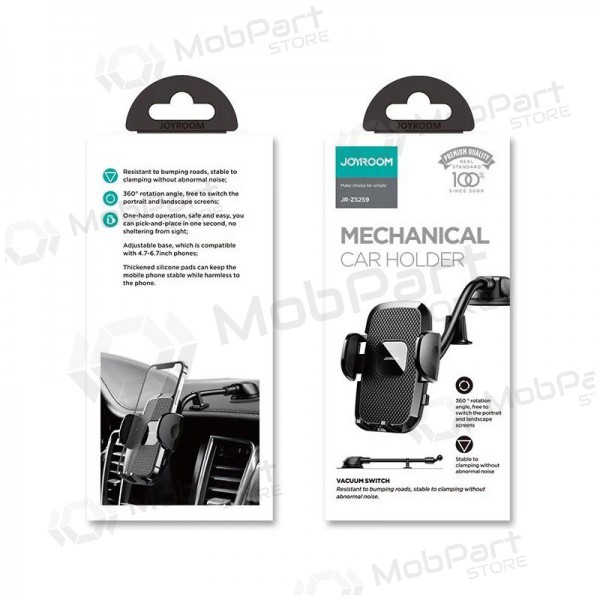 Auto telefonihoidja Joyroom JR-ZS259 (windshield) mustad