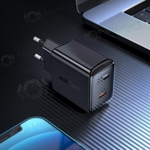 Laadija buitinis Acefast A1 PD20W USB-C mustad