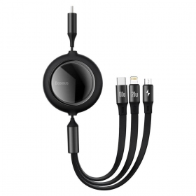 USB kaabel Baseus Bright Mirror Type-C - microUSB+Lightning+Type-C 100W 1.2m (mustad) CAMLC-AMJ01