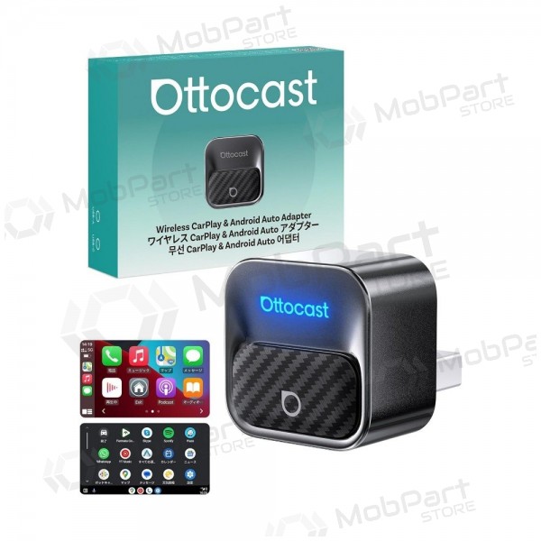 CarPlay adapter Ottocast Mini Core juhtmevaba Android Auto must
