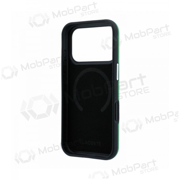 Apple iPhone 18 Pro ümbris - Lacoste PVC Petit Pique Semi Wrap Embossed MagSafe (roheline)