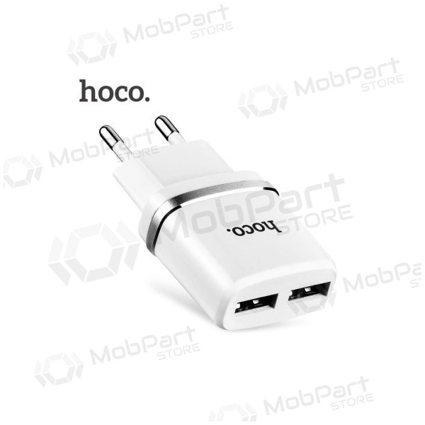 Laadija HOCO C12 Smart Dual USB (5V 2.4A) (valged)