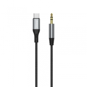 Helikaabel Dudao L11ProT USB-C kuni 3.5 mm 1 m must