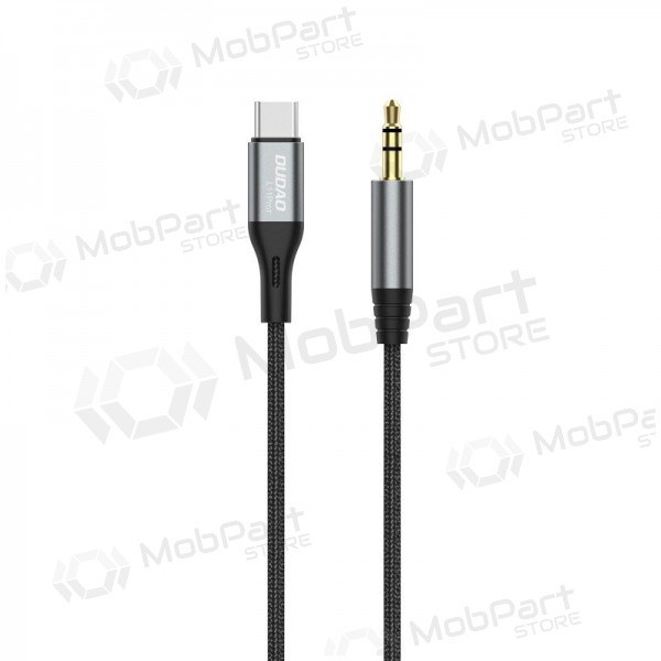 Helikaabel Dudao L11ProT USB-C kuni 3.5 mm 1 m must