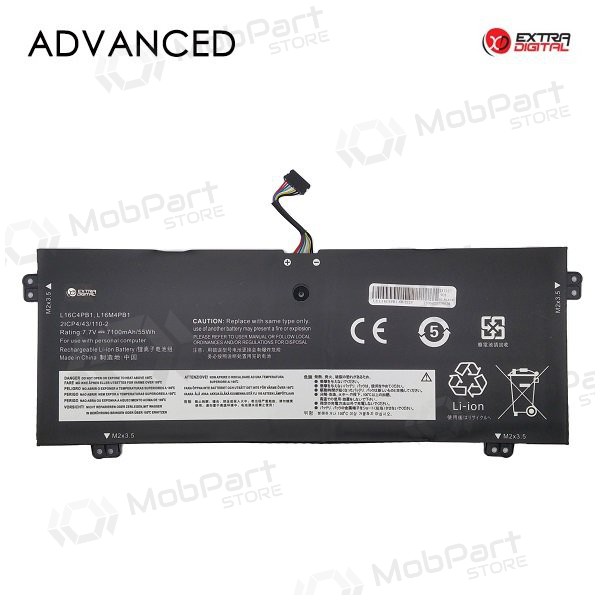 Lenovo L16C4PB1, L16M4PB1, 7100mAh sülearvuti aku, Advanced Lenovo L16C4PB1, L16M4PB1, 7100mAh sülearvuti aku, Advanced