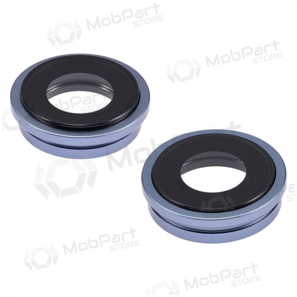 iPhone 14 / 14 Plus kaamera klaas (2tk) (sinised) (koos raamiga)