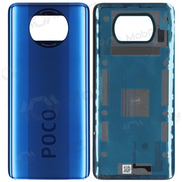 Xiaomi Poco X3 Pro / X3 / X3 NFC patareipesade kaas (tagakaas) (sinised) (originaalne) (service pack)