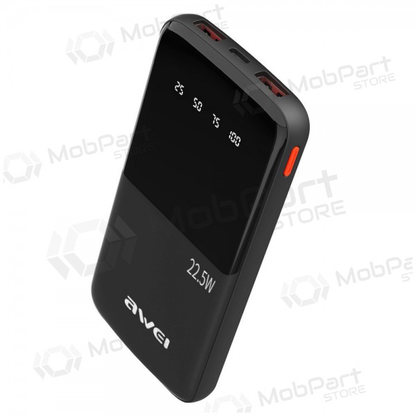Väline patarei / aku Power Bank Awei P10K 22.5W 10000mAh must