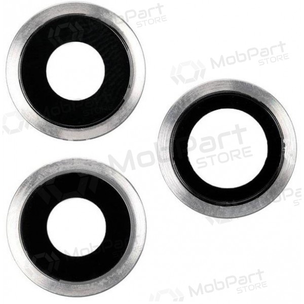 Apple iPhone 11 Pro / 11 Pro Max kaamera klaas (3tk) (hõbedased) (koos raamiga) Apple iPhone 11 Pro / 11 Pro Max kaamera klaas (3tk) (hõbedased) (koos raamiga)