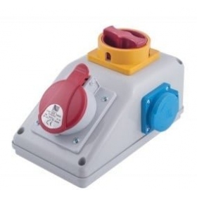 PawBol R-BOX B.165/1/LP-S plastikinis skydeliskoos  kištukiniais lizdais (1x16A/250V, 1x250V)