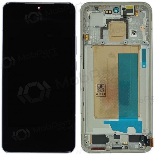 Ekranas Xiaomi Poco F7 5Gkoos  lietimui jautriu stikliuku ja rėmeliu Silver White originaalne (service pack)
