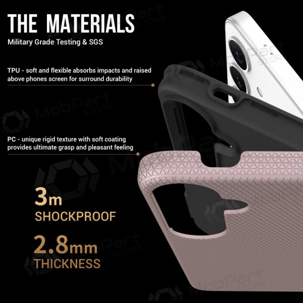 Ümbris Perfectionists Triangle Case Samsung A165 A16 4G/A166 A16 5G rožinio aukso Ümbris Perfectionists Triangle Case Samsung A165 A16 4G/A166 A16 5G rožinio aukso