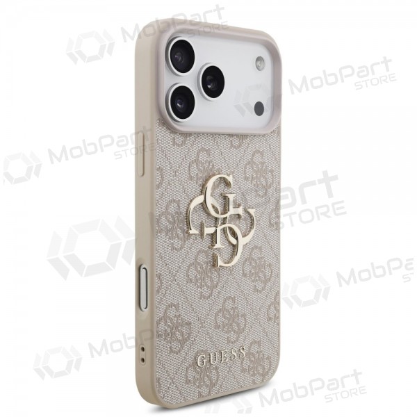 Apple iPhone 17 Pro Max ümbris - Guess PU 4G Metal Logo (roosa)