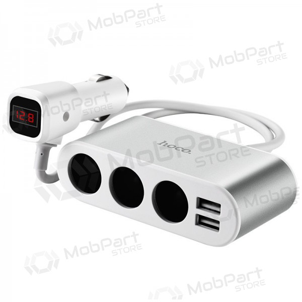 Autolaadija - šakotuvas Hoco Z13 2xUSB 3xconnector Autolaadija - šakotuvas Hoco Z13 2xUSB 3xconnector